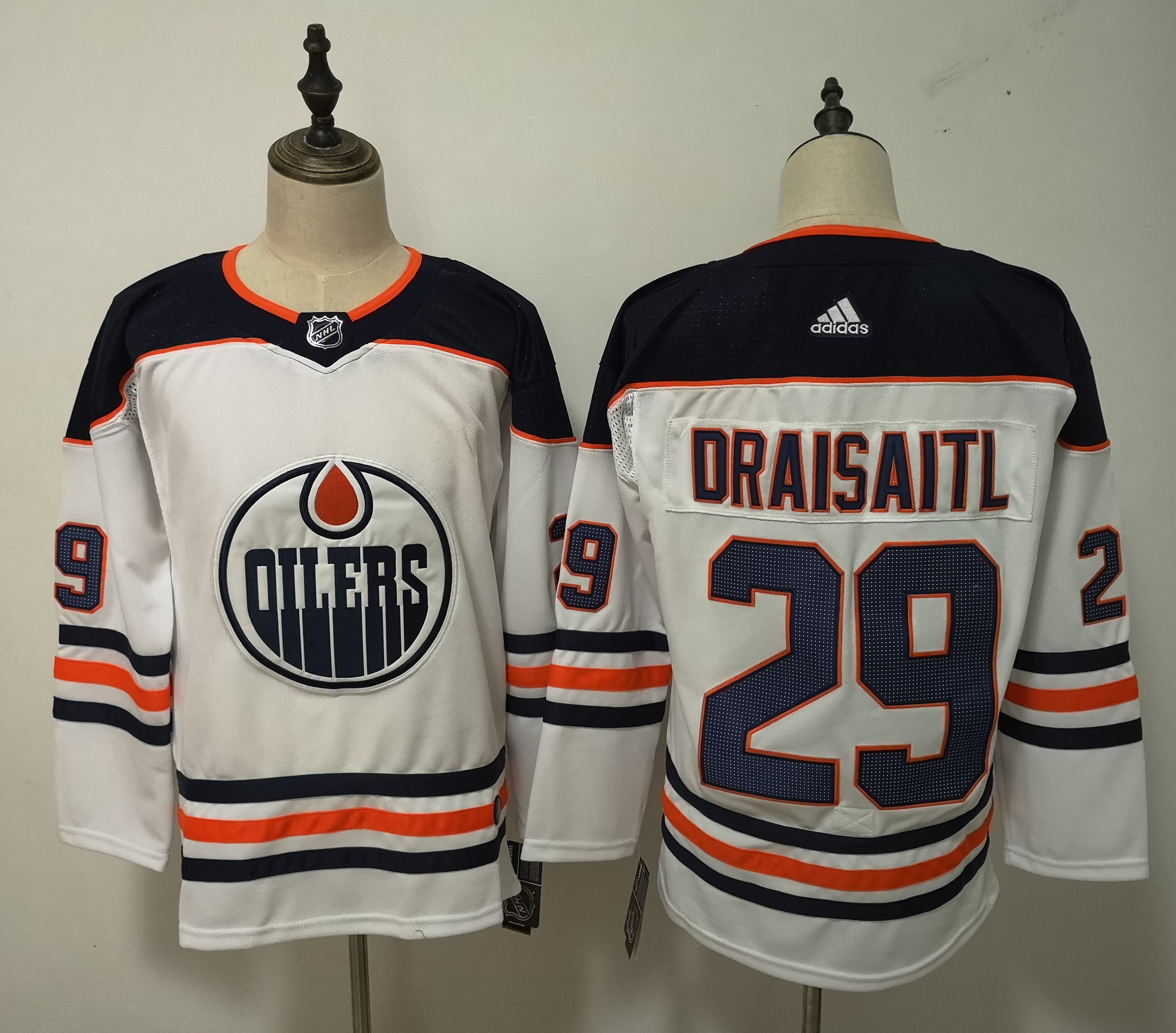 Men Edmonton Oilers #29 Draisaitl White Adidas Alternate Authentic Stitched NHL Jersey->edmonton oilers->NHL Jersey
